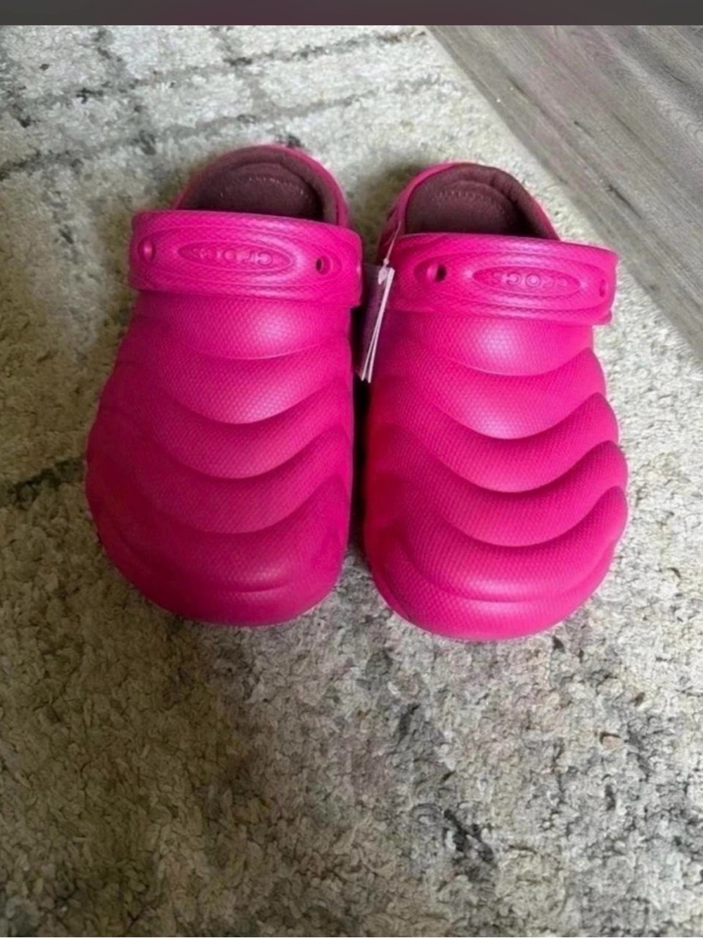 CROCS Women's Hot Pink Foam Clogs with Heel Strap